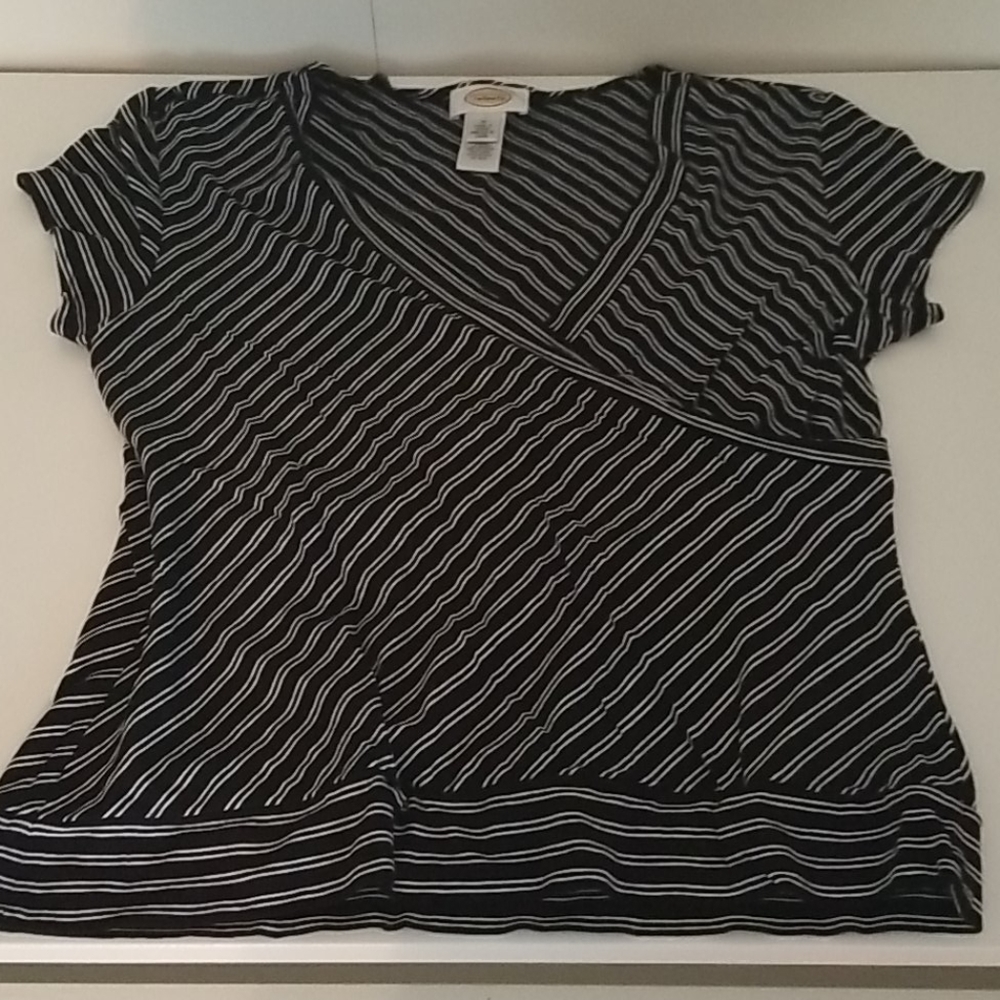 Talbots short sleeve wrap style top